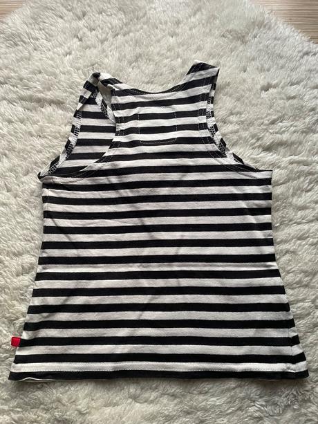 Pruhovane cierno biele tielko piskacie, 98