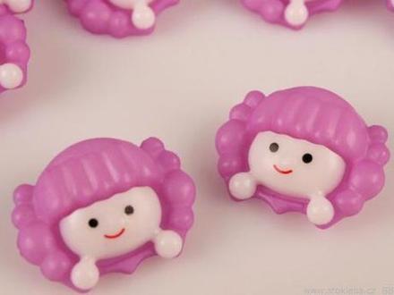 Gombík detský dievčatko - 3 farby,