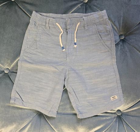 Svetlomodré chlapčenské bavlnené kraťasy, h&m,140