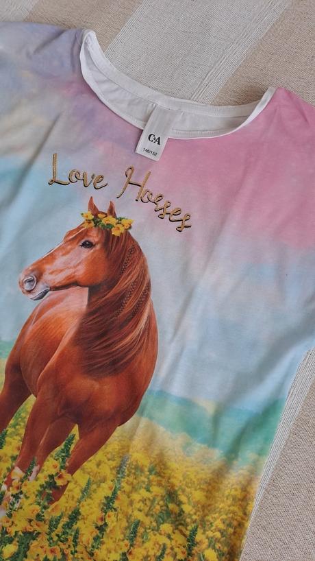 Tričko kôň 146, c&a,146