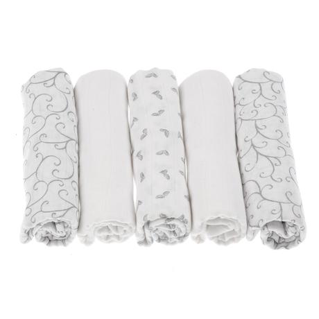 Motherhood bavlnená plienka 5 ks sivá klasik, 