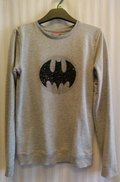 Sivá mikina s motívom batman, mango, 158-164 cm, mango,164