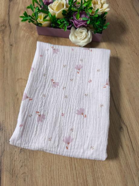 Mušelínová  plienka ružová, 