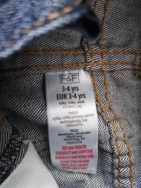 Podšité nohavice, rifle - 98/104, f&f,104