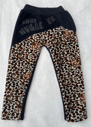 Zateplené legíny s leo vzorom, 110