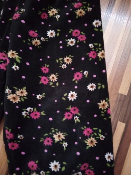 Zateplené legíny s kvietkami, 128