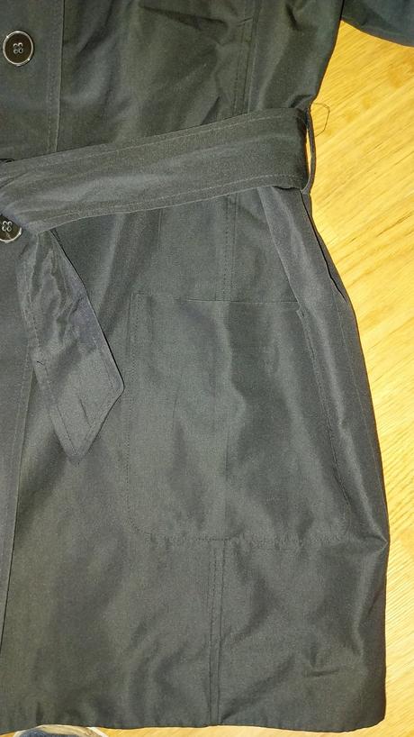 Čierny jarný/ jesenný kabátik pre moletku, 5xl