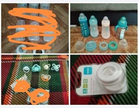 Cumlíky, fľaše, náhradné diely, 