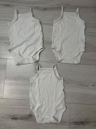 Biele tielkove body s tenkými ramienkami, primark,86