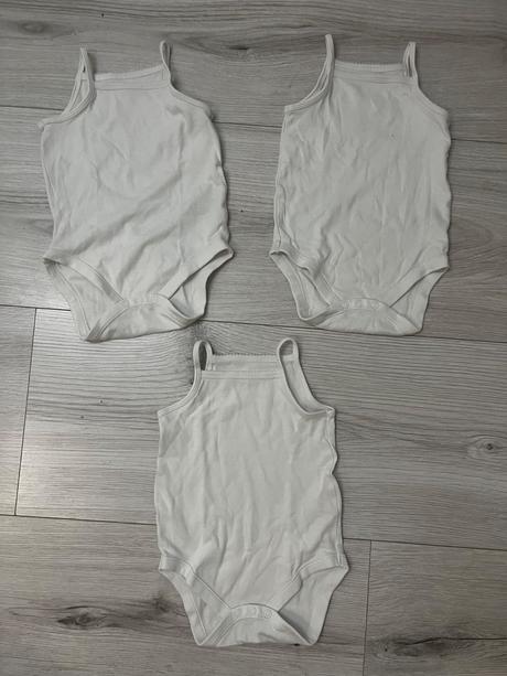 Biele tielkove body s tenkými ramienkami, primark,86
