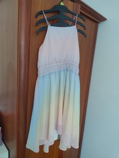 Šaty dúhové, h&m,140