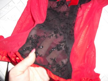 Sexy rouge korzetova kosielka, s