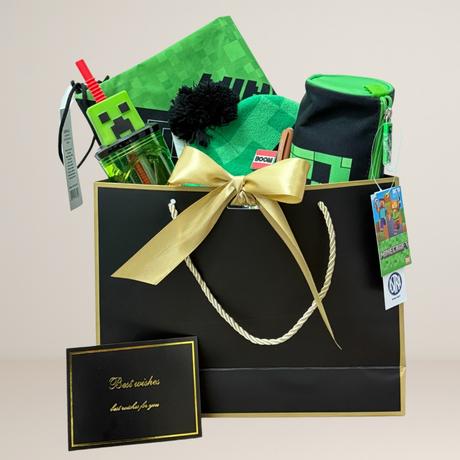 Darček. balíček minecraft v luxus.darčekovej taške,