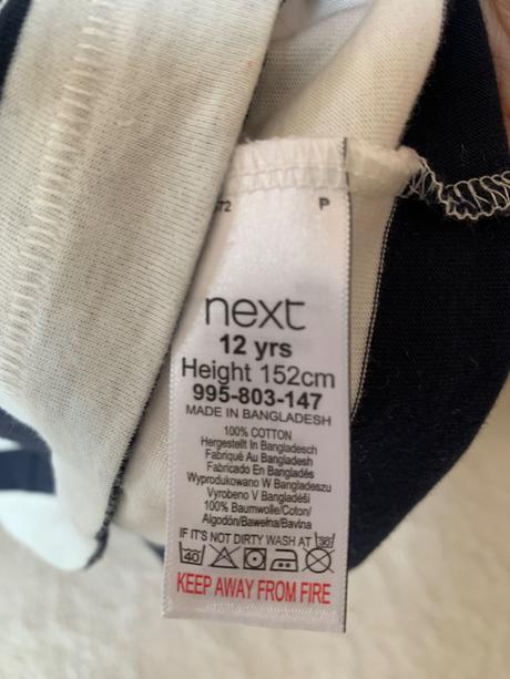 Tmavomodro-biele bavlnené šatočky, next,152