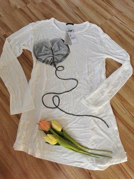 Predĺžené tričko sisley s 3d vzorom, sisley,170