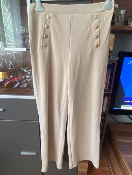 Siroke nohavice s gombickami, h&m,m