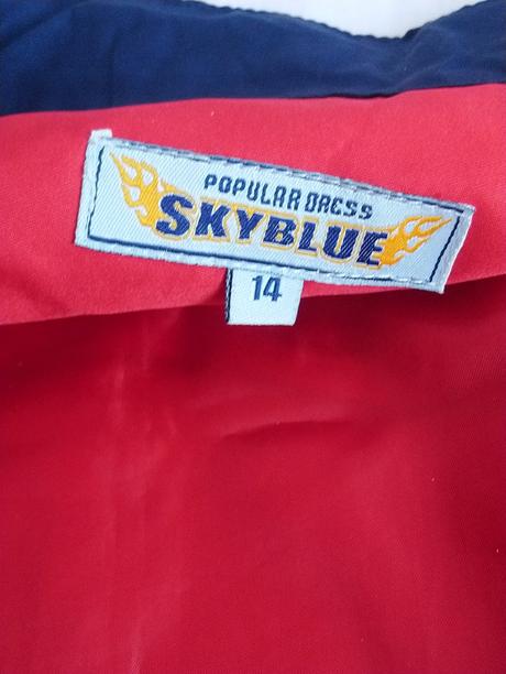 Prechodná červeno modrá bunda, skyblue, 164