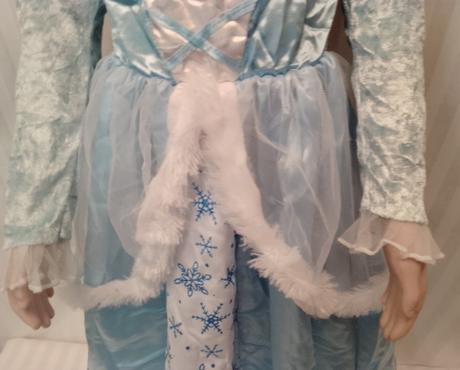 Ľadová princezná modro biele šaty, 4-7r, 104-122, 