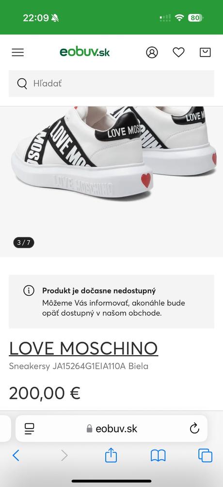 Tenisky love moschino, moschino,39