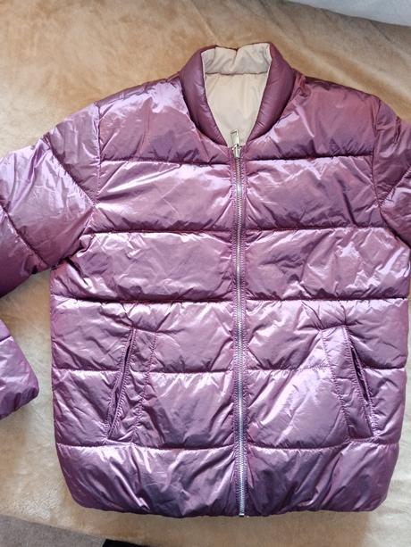 Obojstranná metalická bunda, new yorker,s