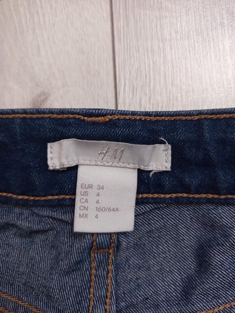 Riflové modré kraťasy, h&m,34