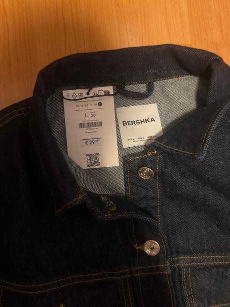 Riflová bunda, bershka,l