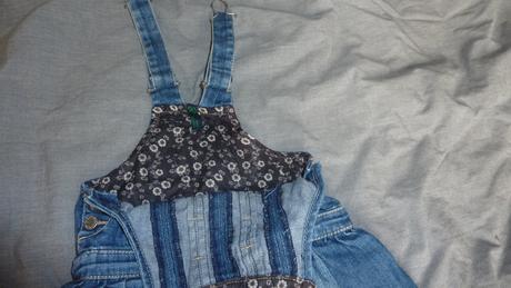 Riflové šaty, benetton,92