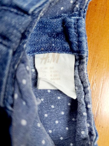 Riflové šaty, h&m,68