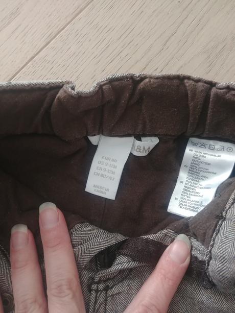 H&m zateplené nohavice, h&m,80