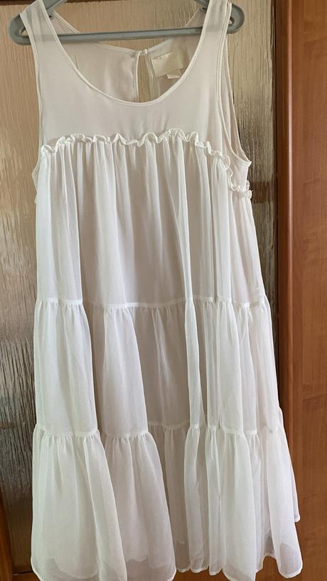 Šifónové volánové šaty h&m conscious v. 42, h&m,42