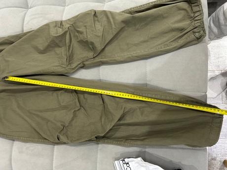 Široké kaki nohavice bershka, bershka,s