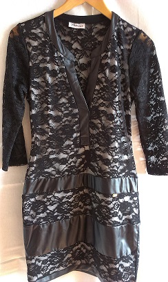 Čierne krajkové šaty veľ. m, m