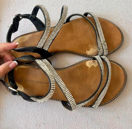 Sandále s kamienkami, deichmann,36