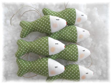 Vianočné rybičky-rôzne farby, 