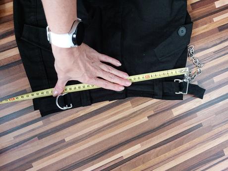 Cargo nohavice s retazou, bershka,36