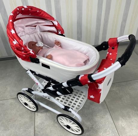 Kočík pre bábiky retro - hviezdička, 