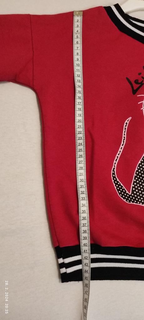 Tričko s dlhým rukávom s mačkou, 128