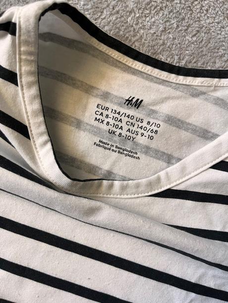 2x tričko, h&m,134