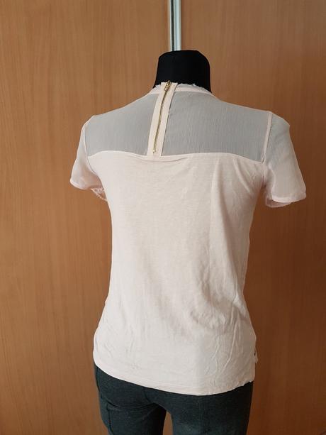 Jemný broskynkový elegantný top h&m vel.s, h&m,s