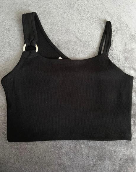 Čierny crop top, s