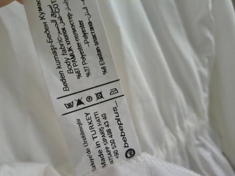 Bebe biela luxusná biela tenšia mikina l, bebe,l