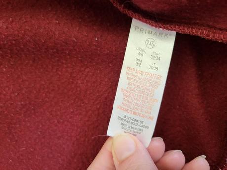 32/34 bordová mikina, primark,34