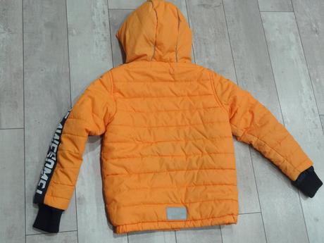 Zimná bunda vetrovka oranžová, dopodopo,128