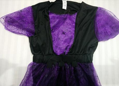 4-dielny kostým bosorka šaty plášť maska klobú s/l, 