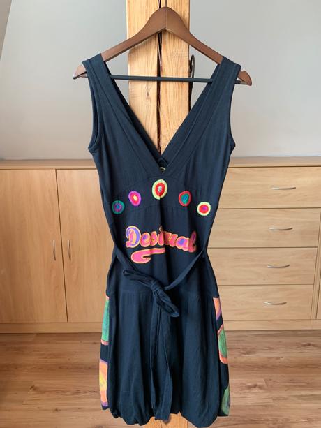 Desigual šaty čierne, desigual,s