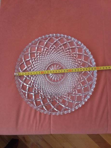 Retro brúsený podnos okrúhly, 