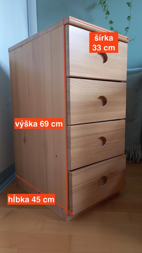 Zásuvková skrinka do detskej izby, 