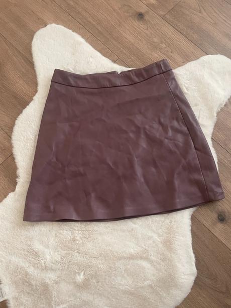 Fialová koženková sukňa, xs, xs