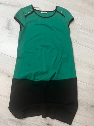 Zeleno-čierne tehotenské šaty, yessica,38