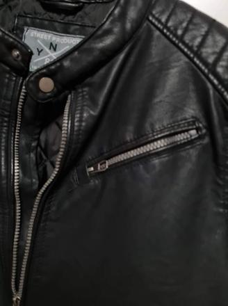 Zateplená kožená bunda, c&a,176